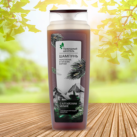 ПРИРОДНЫЙ ЦЕЛИТЕЛЬ Шампунь с алтайским мумиё Укрепление и питание корней, 400мл