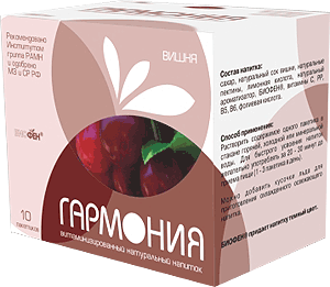 Напиток Гармония Вишня витаминизированный с Биофеном, 10пак.