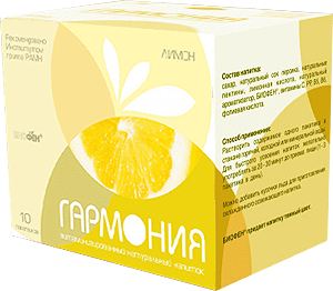 Напиток Гармония Лимон витаминизированный с Биофеном, 10пак.