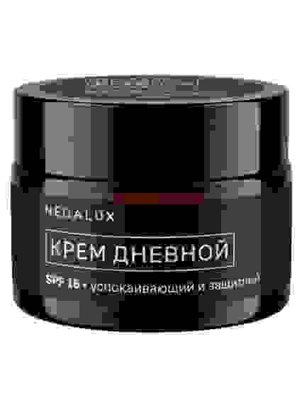 Нега Люкс Крем дневной SPF 15 успокаивающий и защитный с пептидным комплексом и золотом, 40мл
